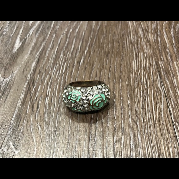 Silver Ring with Turquoise Roses - Picture 5 of 5